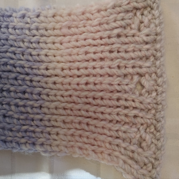 Pastel Scarf Shrug Handmade with Wooden Buttons - Picture 8 of 8